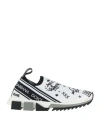Dolce & Gabbana Woman Sneakers White Size 4 Polyester, Polyamide, Cotton, Viscose, Elastane