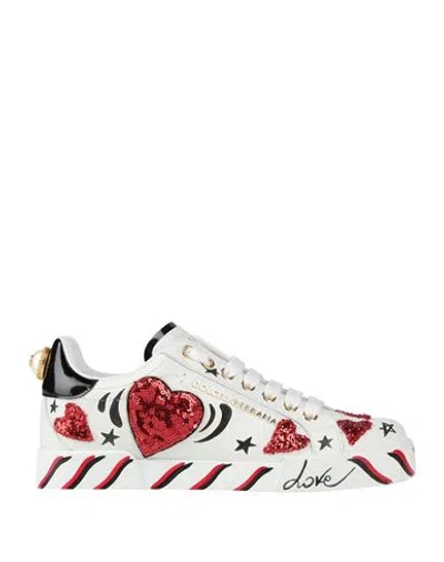 Dolce & Gabbana Woman Sneakers White Size 5 Calfskin