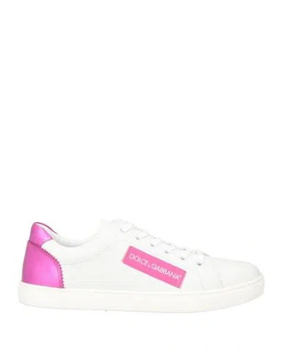 Dolce & Gabbana Woman Sneakers White Size 5 Soft Leather
