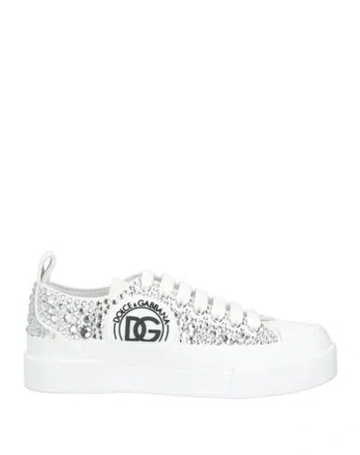 Dolce & Gabbana Woman Sneakers White Size 6 Textile Fibers