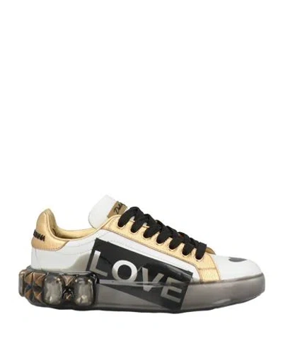 Dolce & Gabbana Woman Sneakers White Size 6 Calfskin