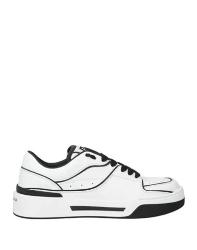 DOLCE & GABBANA DOLCE & GABBANA WOMAN SNEAKERS WHITE SIZE 10.5 CALFSKIN