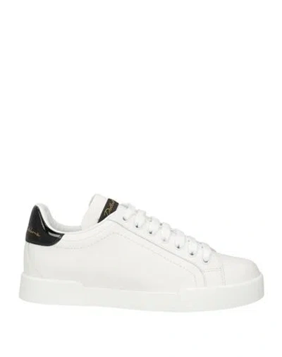 Dolce & Gabbana Woman Sneakers White Size 7.5 Leather