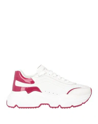 Dolce & Gabbana Woman Sneakers White Size 8.5 Calfskin