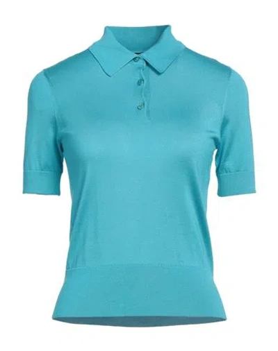 Dolce & Gabbana Woman Sweater Azure Size 10 Silk In Blue