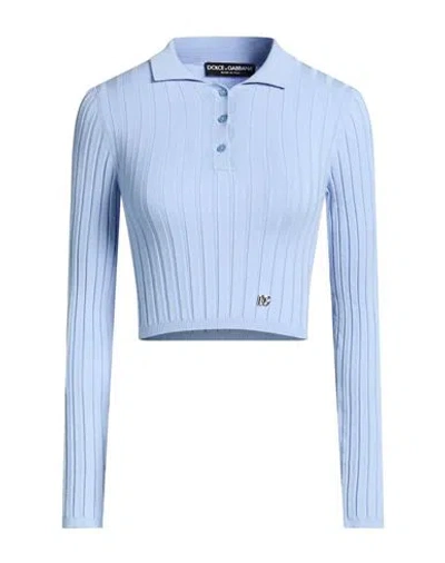 Dolce & Gabbana Woman Sweater Azure Size 10 Viscose, Polyester In Blue