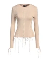 Dolce & Gabbana Woman Sweater Beige Size 0 Viscose, Polyester In Beige