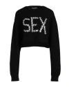 Dolce & Gabbana Woman Sweater Black Size 10 Cashmere, Pmma (polymethyl Methacrylate) In Black