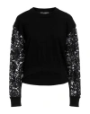Dolce & Gabbana Woman Sweater Black Size 2 Cashmere, Cotton, Viscose, Polyamide In Black