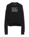 DOLCE & GABBANA DOLCE & GABBANA WOMAN SWEATER BLACK SIZE 8 CASHMERE, VISCOSE, METALLIC POLYESTER