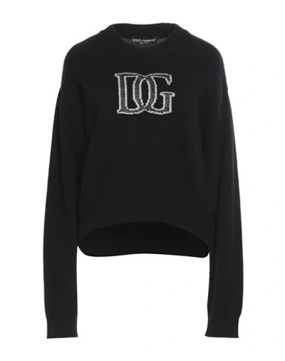 Dolce & Gabbana Woman Sweater Black Size 8 Cashmere, Viscose, Metallic Polyester