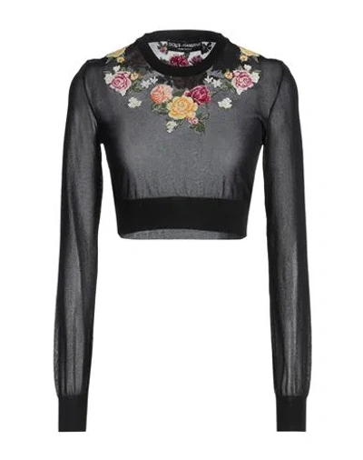 Dolce & Gabbana Woman Sweater Black Size 8 Viscose, Polyamide