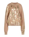 Dolce & Gabbana Woman Sweater Camel Size 10 Mohair Wool, Polyamide, Wool In Beige