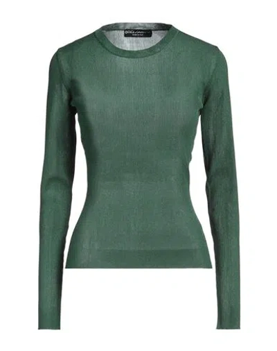 Dolce & Gabbana Woman Sweater Green Size 4 Polyester In Green