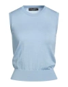 Dolce & Gabbana Dg Cashmere And Silk Top In Blue