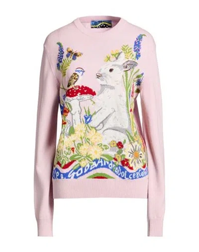 Dolce & Gabbana Woman Sweater Light Pink Size 14 Virgin Wool, Cashmere