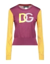 Dolce & Gabbana Woman Sweater Mauve Size 8 Polyester, Cotton, Polyurethane, Viscose In Purple