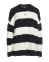 Dolce & Gabbana Woman Sweater Midnight Blue Size 2 Alpaca Wool, Polyamide, Wool, Elastane In Blue