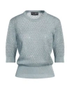 Dolce & Gabbana Woman Sweater Sky Blue Size 10 Viscose, Metallic Polyester