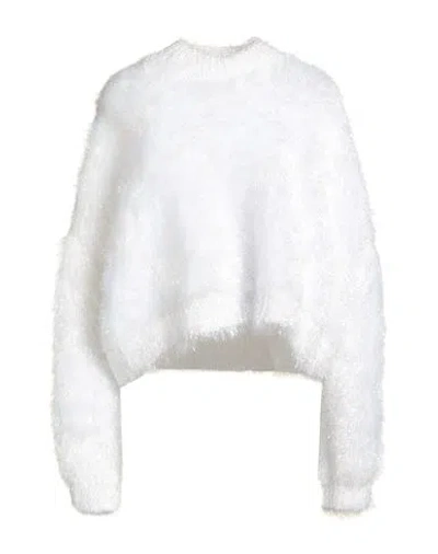Dolce & Gabbana Woman Sweater White Size 6 Polyamide, Metallic Polyester, Polyester