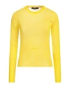 Dolce & Gabbana Woman Sweater Yellow Size 16 Polyester In Yellow