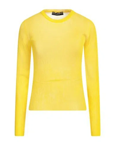 Dolce & Gabbana Woman Sweater Yellow Size 16 Polyester