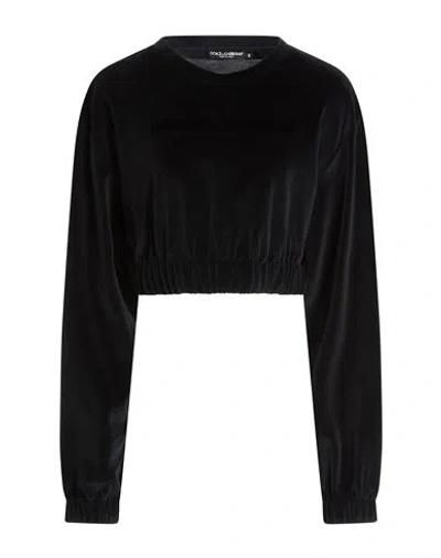 Dolce & Gabbana Woman Sweatshirt Black Size 10 Cotton, Polyester, Viscose