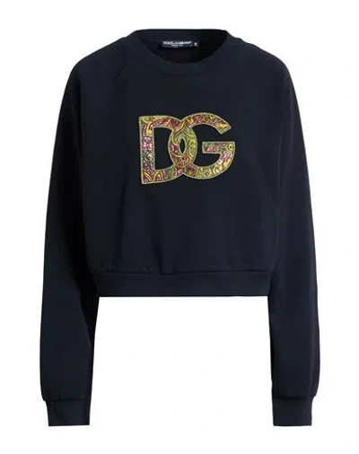 Dolce & Gabbana Woman Sweatshirt Black Size 2 Cotton, Polyester
