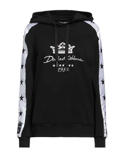 Dolce & Gabbana Woman Sweatshirt Black Size 0 Cotton, Polyester, Elastane, Viscose