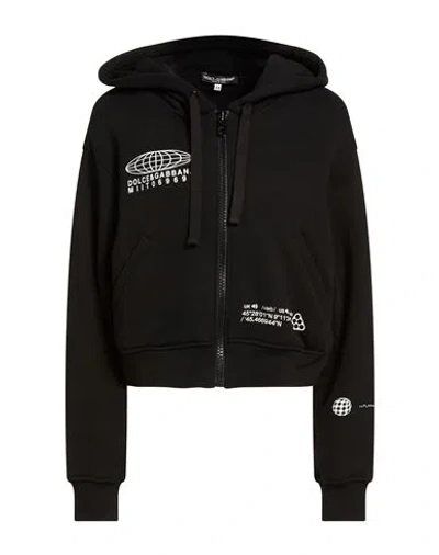 Dolce & Gabbana Woman Sweatshirt Black Size 8 Cotton