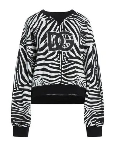 Dolce & Gabbana Woman Sweatshirt Black Size M Cotton, Elastane