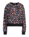 Dolce & Gabbana Woman Sweatshirt Black Size Xl Cotton, Metallic Polyester, Polyamide