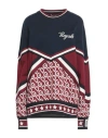 Dolce & Gabbana Woman Sweatshirt Burgundy Size 4 Cotton, Polyester, Elastane, Wool, Acrylic In Red