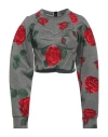 Dolce & Gabbana Woman Sweatshirt Grey Size 14 Viscose In Grey