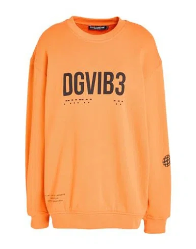Dolce & Gabbana Woman Sweatshirt Orange Size S Cotton