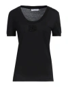 Dolce & Gabbana Woman T-shirt Charcoal Size 2 Cotton In Black