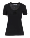 Dolce & Gabbana Woman T-shirt Charcoal Size 2 Cotton In Black