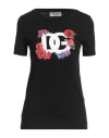 Dolce & Gabbana Woman T-shirt Black Size 4 Cotton