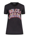 Dolce & Gabbana Woman T-shirt Black Size 8 Cotton In Black