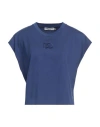 Dolce & Gabbana Woman T-shirt Midnight Blue Size 10 Cotton
