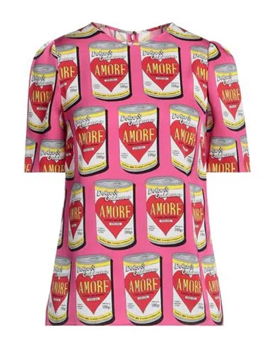 Dolce & Gabbana Woman T-shirt Pink Size 0 Silk, Elastane