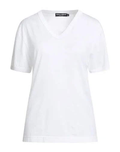 Dolce & Gabbana Woman T-shirt White Size 10 Cotton, Viscose