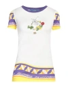 Dolce & Gabbana Woman T-shirt White Size 14 Cotton, Zamak, Viscose In White