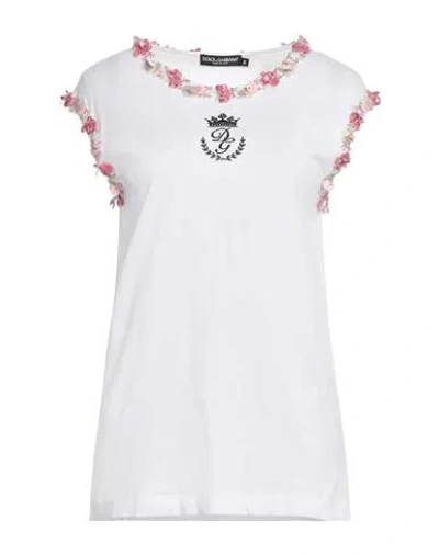 Dolce & Gabbana Woman T-shirt White Size 8 Cotton