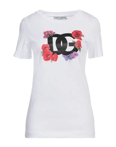 Dolce & Gabbana Woman T-shirt White Size 4 Cotton