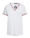 Dolce & Gabbana Woman T-shirt White Size 0 Cotton, Silk, Polyester, Glass, Plastic In White