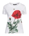 Dolce & Gabbana Woman T-shirt White Size 0 Cotton, Zamak, Polyester In White