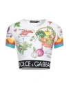 Dolce & Gabbana Woman T-shirt White Size 8 Polyester, Elastane In White