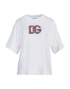 Dolce & Gabbana Woman T-shirt White Size S Cotton, Metallic Polyester, Polyamide