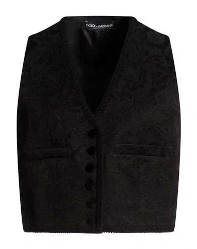 Dolce & Gabbana Woman Tailored Vest Black Size 0 Cotton, Silk, Viscose